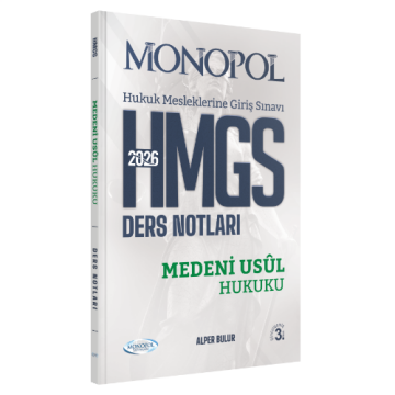 HMGS Medeni Usul Hukuku Ders Notları 3. Baskı Monopol Yayınları