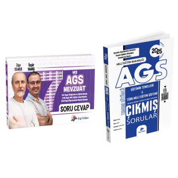 Dizgi Kitap 2025 MEB AGS Tamamı Video Çözümlü Eğitimin Temelleri, Türk Milli Eğitim Sistemi Çıkmış Sorular ve 7 Günde Mevzuat Soru Cevap Defteri Seti
