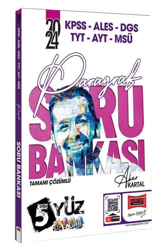 Yargı Yayınları 2024 KPSS-ALES-DGS-TYT-AYT-MSÜ Tamamı Çözümlü Paragraf Soru Bankası (Aker Kartal)