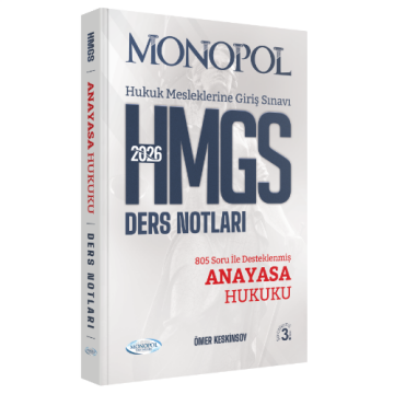 HMGS Anayasa Hukuku Ders Notları 3. Baskı Monopol Yayınları