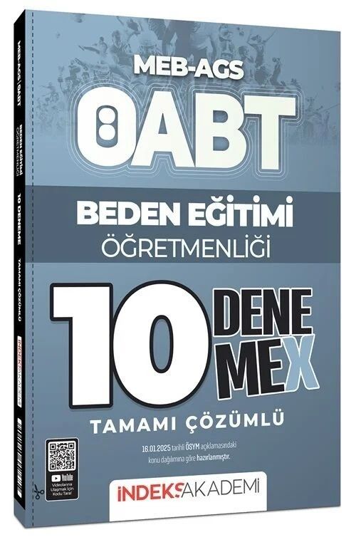 ÖABT MEB-AGS Beden Eğitimi Öğretmenliği 10 DenemeX Çözümlü İndeks Akademi Yayıncılık