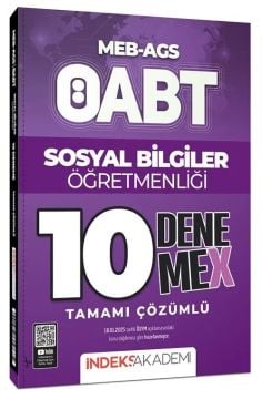 ÖABT MEB-AGS Sosyal Bilgiler Öğretmenliği 10 DenemeX Çözümlü İndeks Akademi Yayıncılık