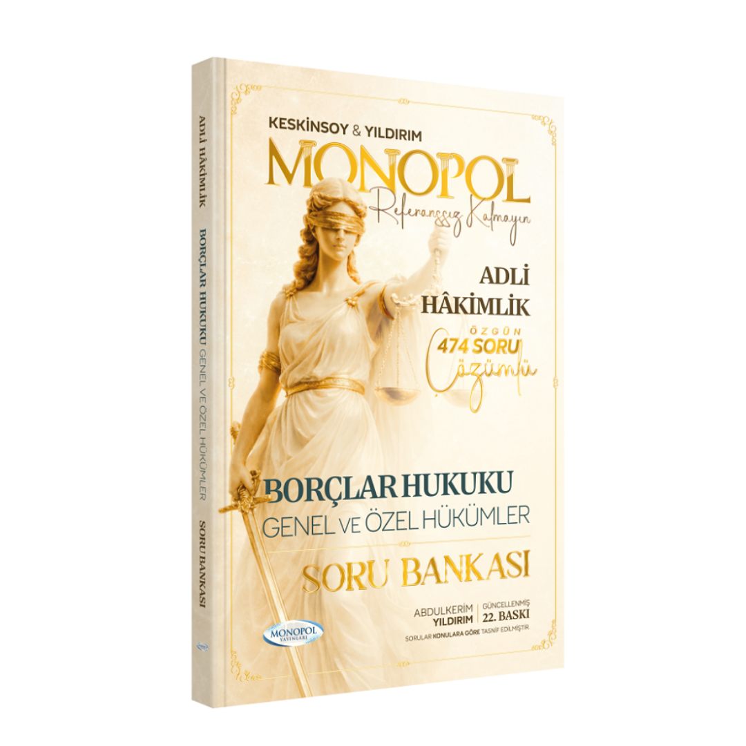 Monopol Yayınları Adli Hakimlik Borçlar Hukuku Genel ve Özel Hükümler Soru Bankası Çözümlü