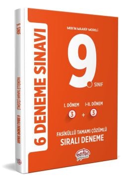 Editör Yayınları 9. Sınıf (3+3) Fasiküllü Tamamı Çözümlü 6 Deneme Sınavı