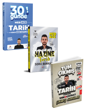 Dizgi Kitap 2027 MEB AGS 30 Günde Tarih Video Ders Notları, Soru Bankası ve Çıkmış Sorular Seti - Zeki Tuğa