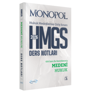 HMGS Medeni Hukuk Ders Notları 3. Baskı Monopol Yayınları