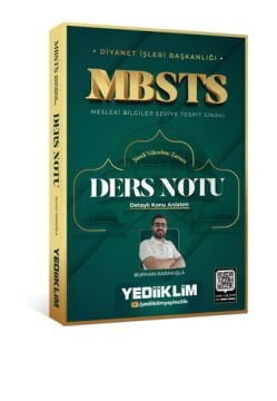 Yediiklim Yayınları Diyanet İşleri Başkanlığı MBSTS Ders Notu Burhan KARAKIŞLA