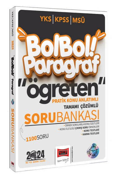 Yargı Yayınları 2024 KPSS MSÜ YKS Bol Bol Öğreten Paragraf Pratik Konu Anlatımlı Tamamı Çözümlü Soru Bankası