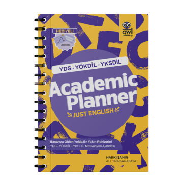 YDS YÖKDİL YKSDİL Academic Planner Just English Motivasyon Ajandası - Hakkı Şahin Owl Publishing