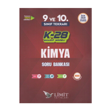 Limit Yayınları TYT 9. ve 10. Sınıf Tekrarı Kimya K-28 Maarif Model Soru Bankası
