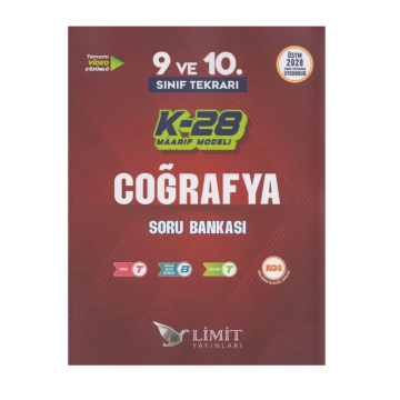 Limit Yayınları TYT 9. ve 10. Sınıf Tekrarı Coğrafya K-28 Maarif Model Soru Bankası