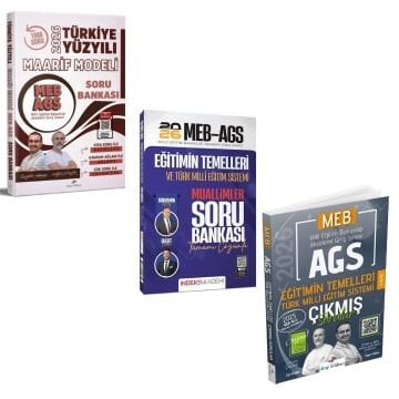 Dizgi Kitap 2026 MEB AGS Türkiye Yüzyılı Maarif Modeli Soru Bankası & MEB AGS Eğitimin Temelleri Türk Milli Eğitim Sistemi MUALLİMLER Soru Bankası ve MEB AGS Eğitimin Temelleri Türk Milli Eğitim Sistemi Çıkmış Sorular 3'lü Set