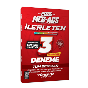 Yönerge Yayınları 2026 MEB-AGS Tüm Dersler İlerleten 3 Deneme Çözümlü