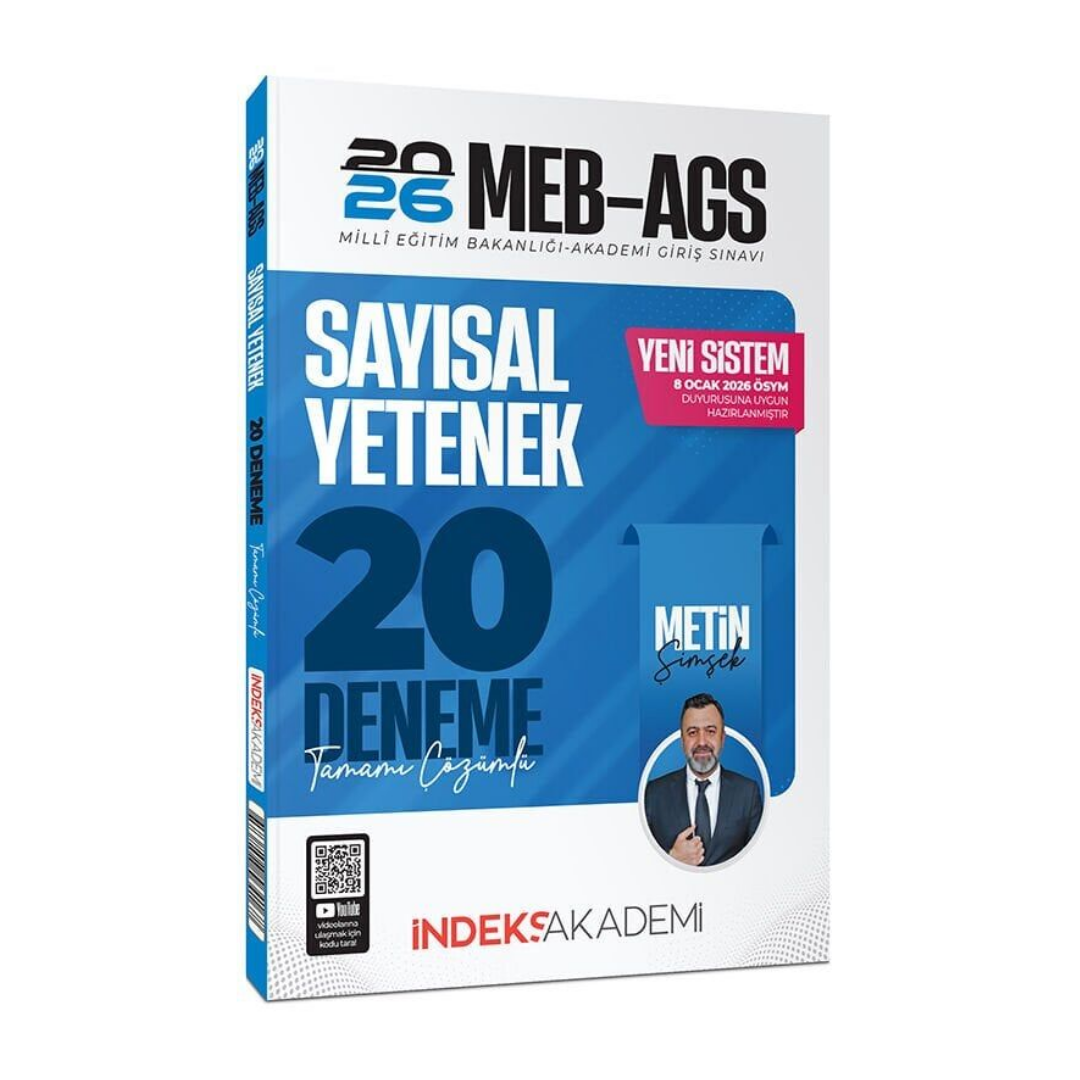 2026 MEB-AGS Sayısal Yetenek 20 Deneme Çözümlü - Metin Şimşek İndeks Akademi Yayıncılık