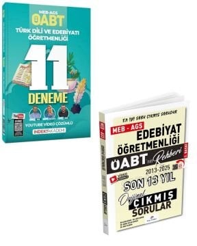 Dizgi Kitap 2026 Meb Ags ÖABT Türk Dili ve Edebiyatı Öğretmenliği Son 13 Yıl Çıkmış Sınav Soruları & ÖABT MEB-AGS Türk Dili ve Edebiyatı 11 Deneme İndeks Akademi Seti