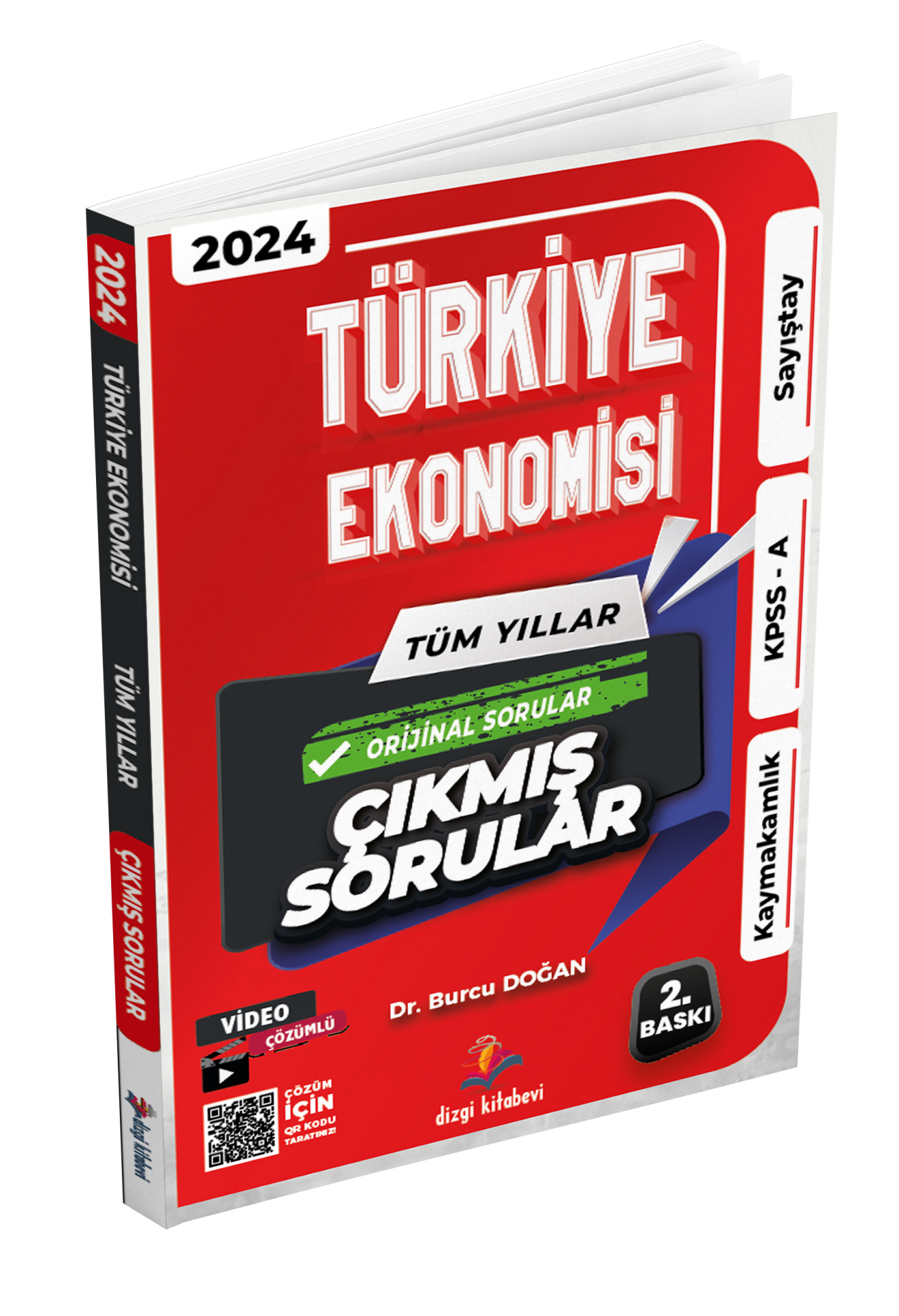 Dizgi Kitap Türkiye Ekonomisi Kaymakamlık-KPSS-A-Sayıştay Tüm Yıllar Tamamı Video Çözümlü Çıkmış Sorular- Dr. Burcu Doğan 2024