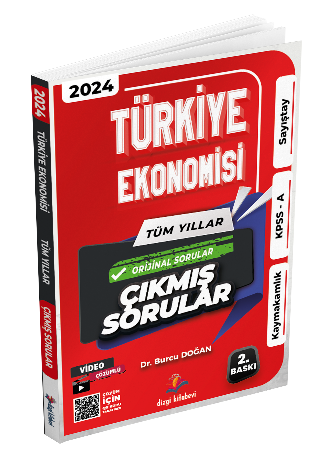 Dizgi Kitap Türkiye Ekonomisi Kaymakamlık-KPSS-A-Sayıştay Tüm Yıllar Tamamı Video Çözümlü Çıkmış Sorular- Dr. Burcu Doğan 2024