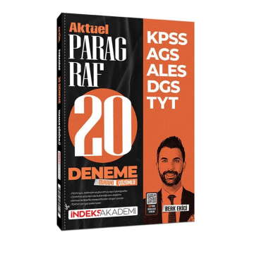 İndeks Akademi Yayıncılık KPSS MEB-AGS ALES DGS TYT Aktüel Paragraf 20 Deneme Çözümlü - Berk Ekici