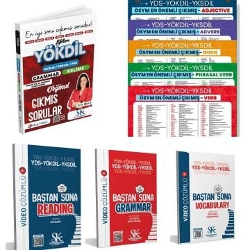 YDS YÖKDİL YKS DİL Baştan Sona Reading & Baştan Sona Grammar & Baştan Sona Vocabulary & YDS YÖKDİL YKS DİL Kelime Posteri ve Dizgi Kitap Sınav Kampı YÖKDİL Grammar Kelime Çıkmış Sorular Seti