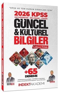 İndeks Akademi Yayıncılık 2026 KPSS Güncel ve Kültürel Bilgiler Çalışma Kitabı (65 Deneme İlaveli) Aydın Yüce, Emrah Vahap Özkaraca