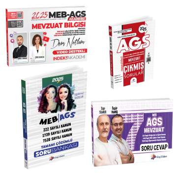 2025 Dizgi Kitap Meb Ags Mevzuat Soru Bankası- Çıkmış Soru- 7 Günde Soru Cevap Defteri ve İndeks Akademi Meb Ags Mevzuat Ders Notları Zeynep Salman
