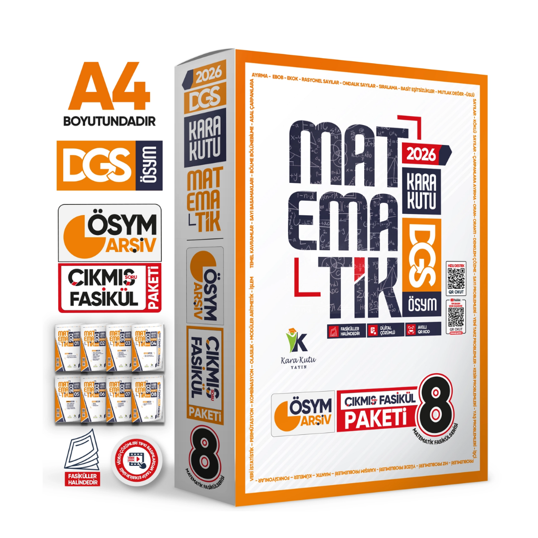 2026 DGS MATEMATİK Kara Kutu 8li Fasikül SETİ ÖSYM Çıkmış Soru Bankası Çözümlü Modüler PAKET İnformal Yayınları