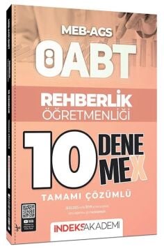 ÖABT MEB-AGS Rehberlik Öğretmenliği 10 DenemeX Çözümlü İndeks Akademi Yayıncılık