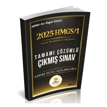 2025 HMGS/1 Sınavı HUKAL Tamamı Çözümlü Çıkmış Sınav Soruları Savaş Yayınları
