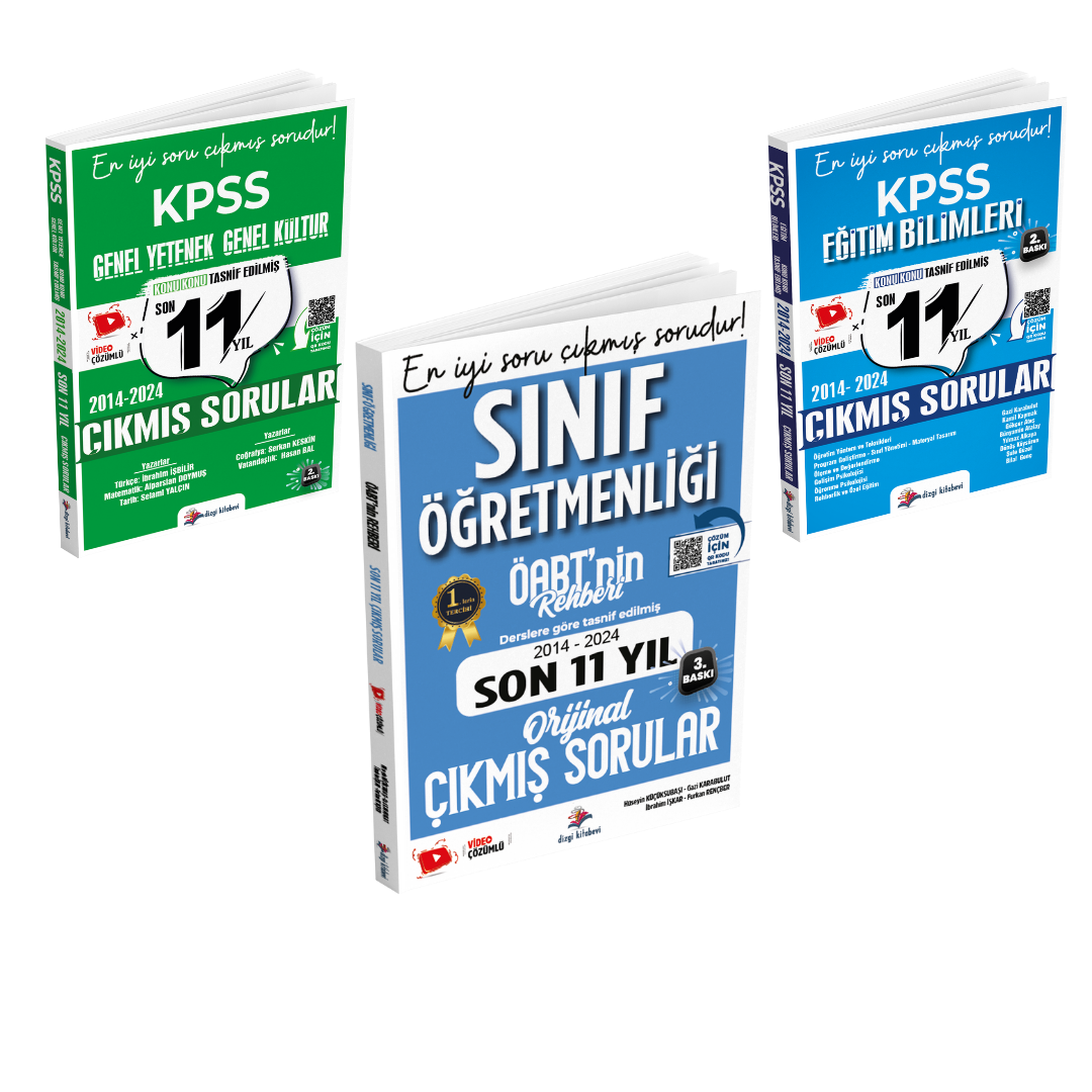 Dizgi Kitap Öabt Sınıf Öğretmenliği, GY-GK ve Eğitim Bilimleri Konularına Göre Tasnif Edilmiş Video Çözümlü Orijinal Çıkmış Sorular Seti 2025 Hüseyin Küçüksubaşı