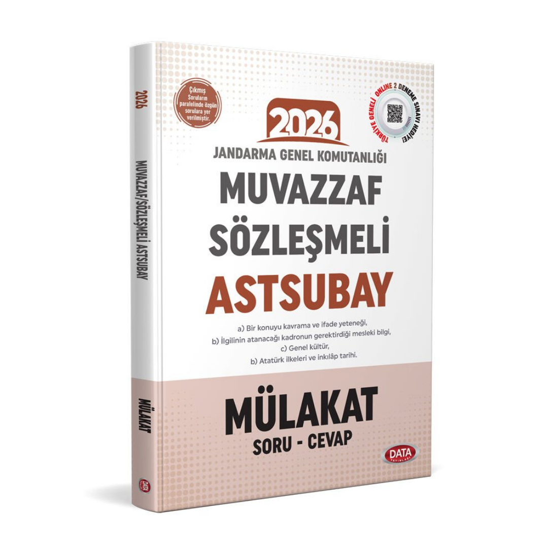 Jandarma Genel Komutanlığı Muvazzaf/Sözleşmeli Astsubay Mülakat Sınavı Mülakat Soru - Cevap Data Yayınları