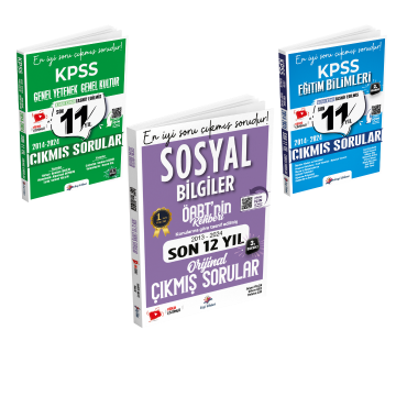 Dizgi Kitap Öabt Sosyal Bilgiler Öğretmenliği, GY-GK ve Eğitim Bilimleri Konularına Göre Tasnif Edilmiş Video Çözümlü Orijinal Çıkmış Sorular Seti 2025 Selami Yalçın