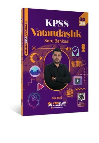 2026 KPSS Atölye Serisi Genel Kültür Vatandaşlık Tamamı Video Çözümlü Soru Bankası Yediiklim Yayınları
