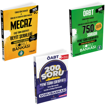 2025 Meb Ags ÖABT Mecaz Eski Türk Edebiyatı Beyit Şerhleri, 750 Soruda ve 250 Soruda Yeni Türk Edebiyatı Tamamı Çözümlü Soru Bankası Seti