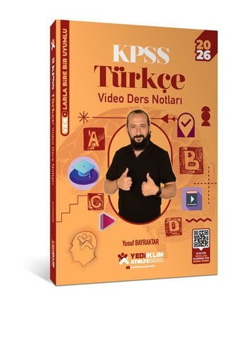 2026 KPSS Atölye Serisi Genel Yetenek Türkçe Video Ders Notları Yediiklim Yayınları