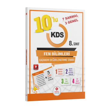 Sonuç Yayınları 8. Sınıf Fen Bilimleri 10'lu Kazanım Değerlendirme Sınavı