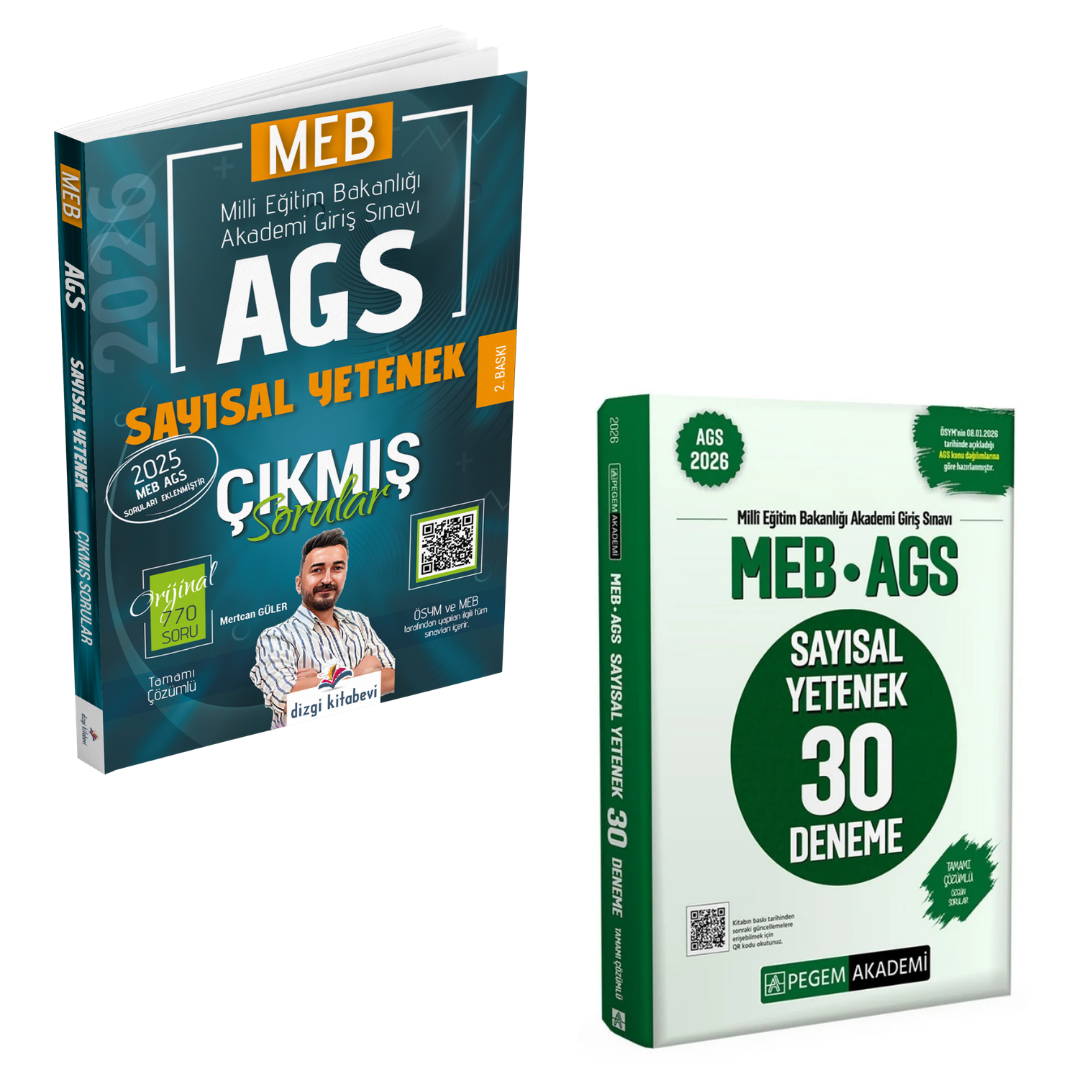 Dizgi Kitap 2026 MEB AGS Sayısal Yetenek Çıkmış Sorular & MEB AGS Sayısal Yetenek 30 Deneme Pegem Yayınları Seti