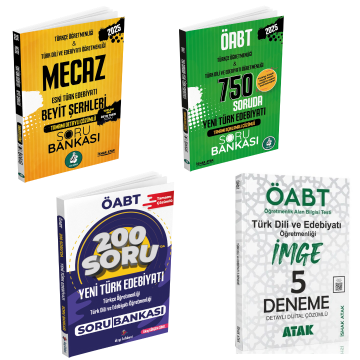 2025 Meb Ags ÖABT Mecaz Eski Türk Edebiyatı Beyit Şerhleri, 750 Soruda ve 250 Soruda Yeni Türk Edebiyatı Tamamı Çözümlü Soru Bankası, İmge Çözümlü 5 Deneme Seti