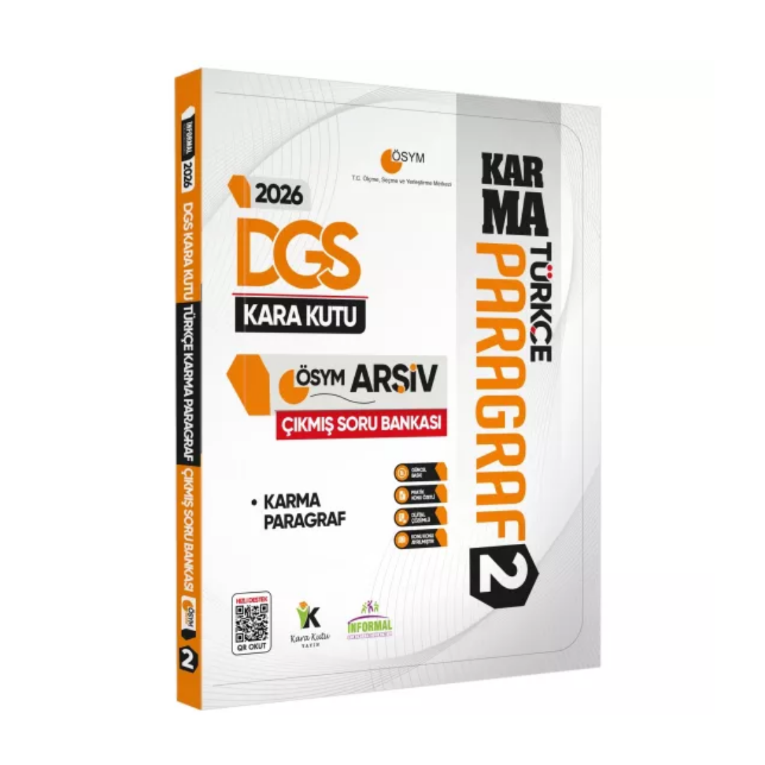 2026 DGS Türkçenin Kara Kutusu PARAGRAF 2 KARMA ÖSYM Çıkmış Soru Bankası K. Özetli Dijital Çözümlü İnformal Yayınları