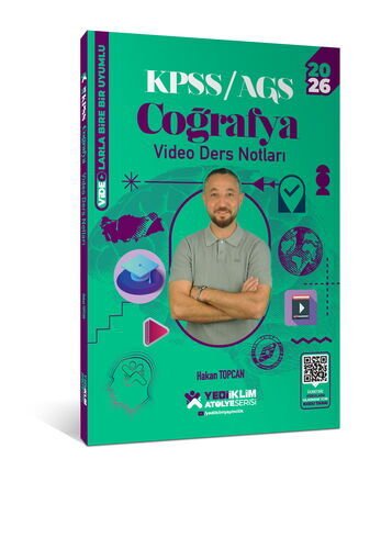 Yediiklim Yayınları 2026 KPSS AGS Atölye Serisi Genel Kültür Coğrafya Video Ders Notları