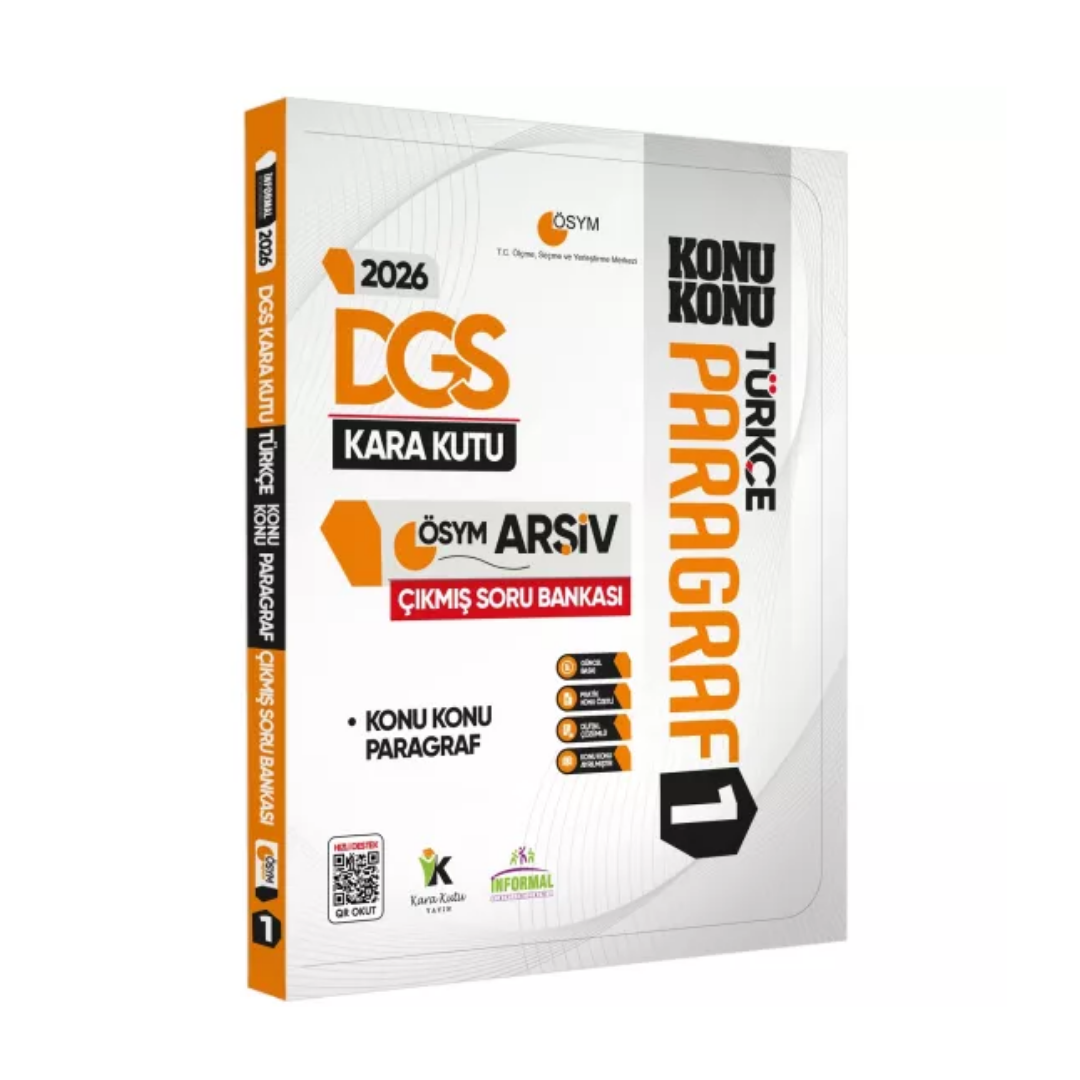 2026 DGS Türkçenin Kara Kutusu PARAGRAF 1 KONU KONU ÖSYM Çıkmış Soru Bankası Konu Özetli Çözümlü İnformal Yayınları