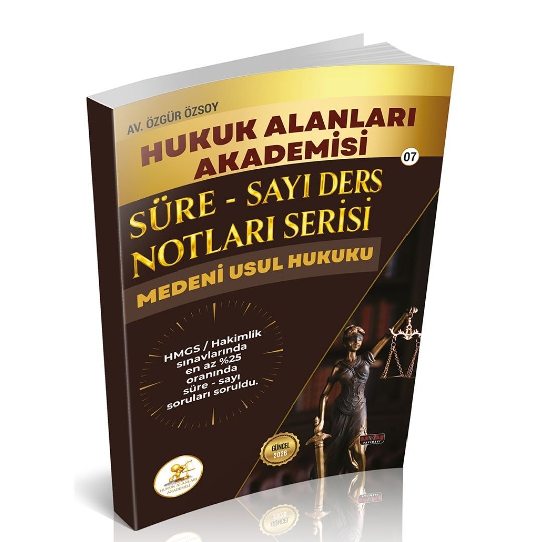 HUKAL HMGS/HAKİMLİK Süre-Sayı Ders Notları Serisi Medeni Usul Hukuku Savaş Yayınları