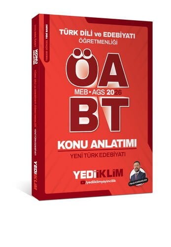 2026 MEB AGS ÖABT Türk Dili ve Edebiyatı Öğretmenliği Yeni Türk Edebiyatı Konu Anlatımı Yediiklim Yayınları