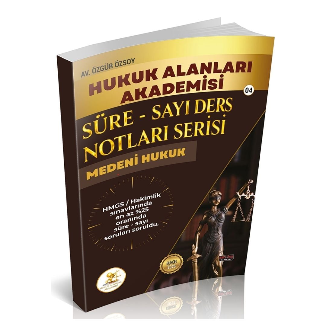 HUKAL HMGS/HAKİMLİK Süre-Sayı Ders Notları Serisi Medeni Hukuk Savaş Yayınları