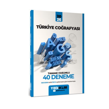 2026 Meb-Ags Ahenk Türkiye Coğrafyası Tamamı Çözümlü 40 Deneme (08.01.2026 değişikliğine göre) Yediiklim Yayınları