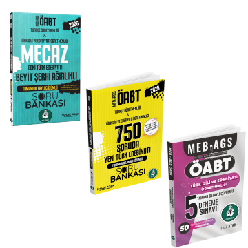 2026 Meb Ags ÖABT Mecaz Eski Türk Edebiyatı Beyit Şerhi Ağırlıklı Soru Bankası & 750 Soruda Yeni Türk Edebiyatı & Türk Dili ve Edebiyatı Öğretmenliği 5 Deneme Sınavı İshak Atak Atak Yayınları