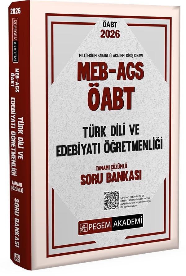 2026 MEB AGS ÖABT Türk Dili ve Edebiyatı Öğretmenliği Tamamı Çözümlü Soru Bankası Pegem Akademi