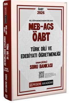 2026 MEB AGS ÖABT Türk Dili ve Edebiyatı Öğretmenliği Tamamı Çözümlü Soru Bankası Pegem Akademi