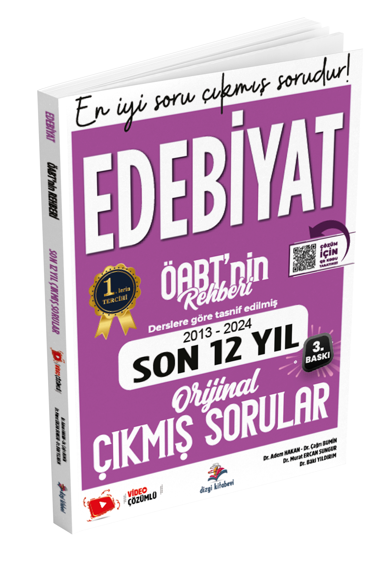 Dizgi Kitap Meb Ags ÖABT Edebiyat Öabt'nin Rehberi  Derslere Göre Tasnif Edilmiş Son 12 Yıl Orijinal Video Çözümlü Çıkmış Sınav Soruları Adem Hakan 2025