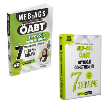Dizgi Kitap 2025 Meb Ags Öabt Biyoloji Öğretmenliği 7 Deneme Sınavı ve Pegem Yayınları 7 Deneme Seti