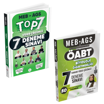 Dizgi Kitap 2025 Meb Ags ÖABT Biyoloji Öğretmenliği Tamamı Video Çözümlü 7 Deneme Sınavı ve Meb Ags TOP 7 Tamamı Video Çözümlü Fasiküller Halinde 7 Deneme Sınavı Seti
